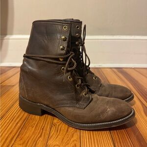 Laredo Roper Style Brown Leather Boots
